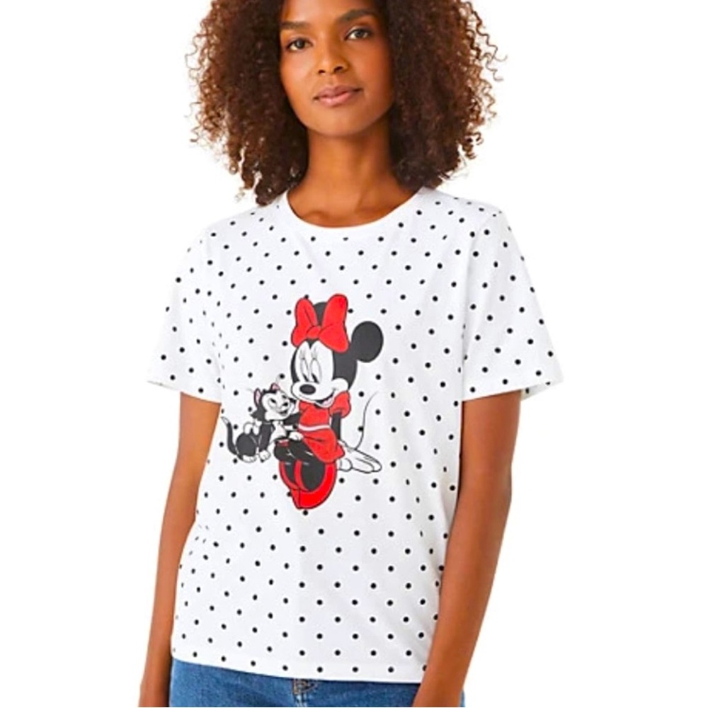 🆕 ♠️ Kate Spade x Disney Minnie Mouse w/ Figaro Glitter Top- XL
